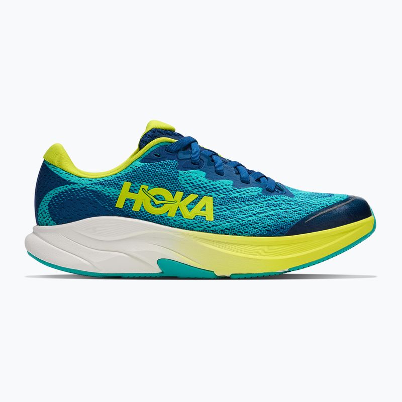 Scarpe da corsa per bambini HOKA Rincon 4 electric aqua/neon hoka citrus 2