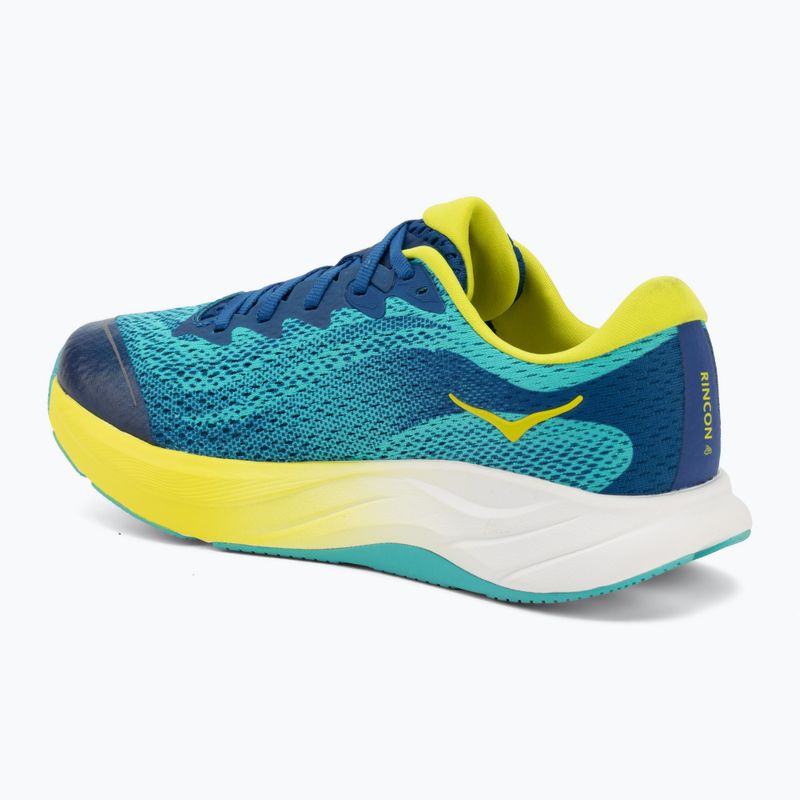 Scarpe da corsa per bambini HOKA Rincon 4 electric aqua/neon hoka citrus 3