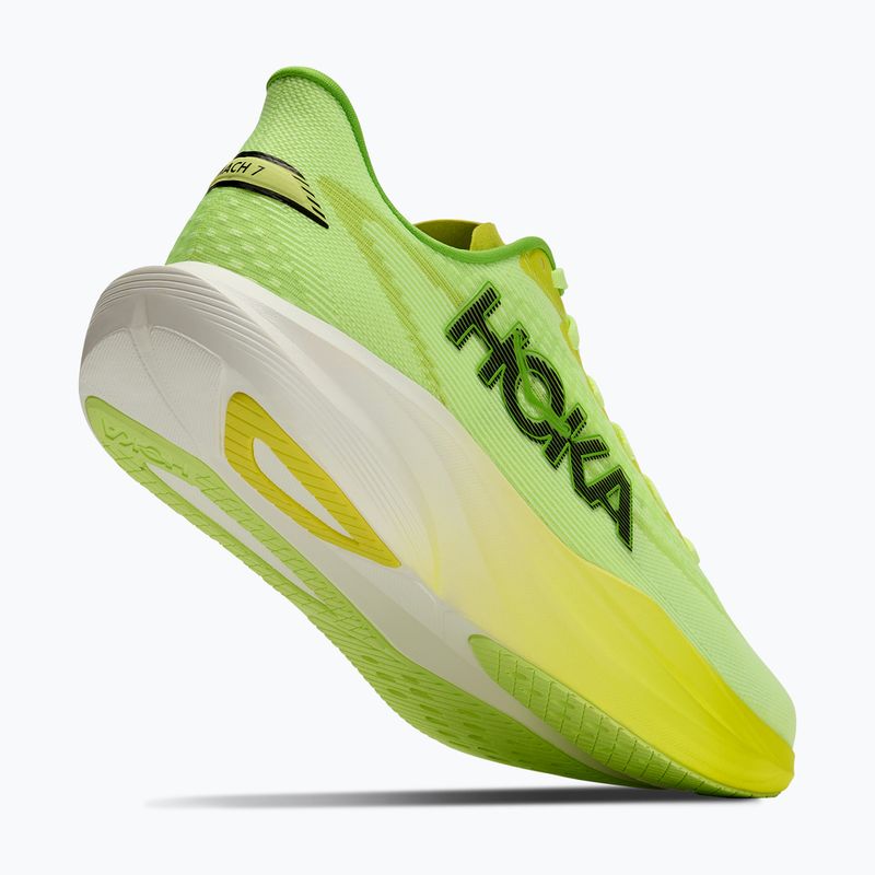 Scarpe da corsa uomo HOKA Mach 7 neon yuzu/hoka citrus 5