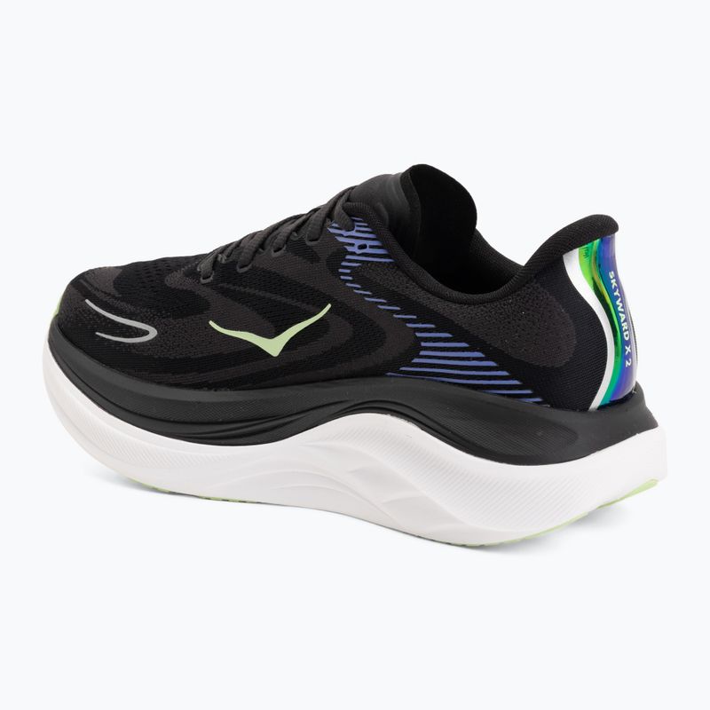 Scarpe da corsa uomo HOKA Skyward X 2 carbon black/neon nebula 3