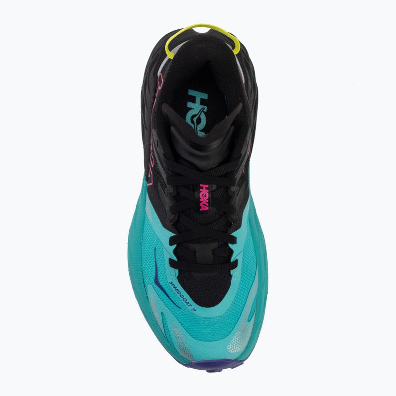 Scarpe da corsa donna HOKA Speedgoat 7 black/electric aqua 5