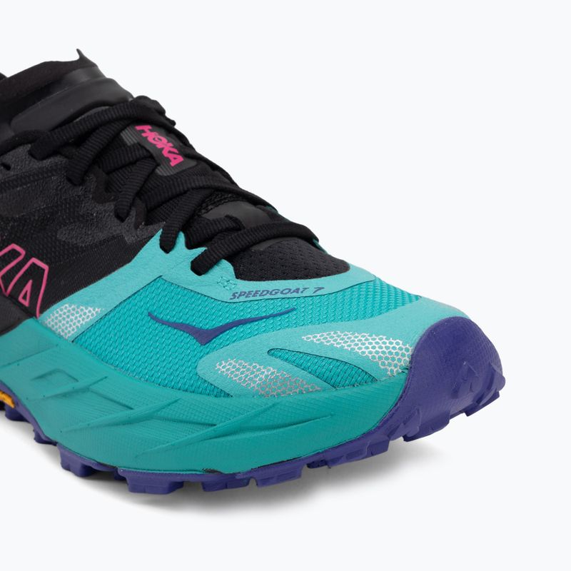Scarpe da corsa donna HOKA Speedgoat 7 black/electric aqua 7