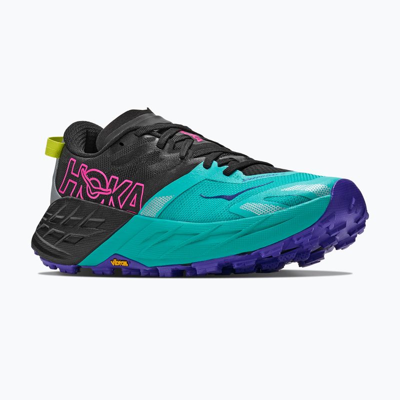 Scarpe da corsa donna HOKA Speedgoat 7 black/electric aqua