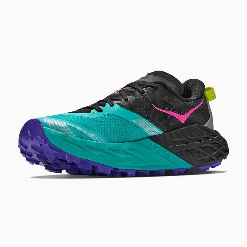 Scarpe da corsa donna HOKA Speedgoat 7 black/electric aqua 4