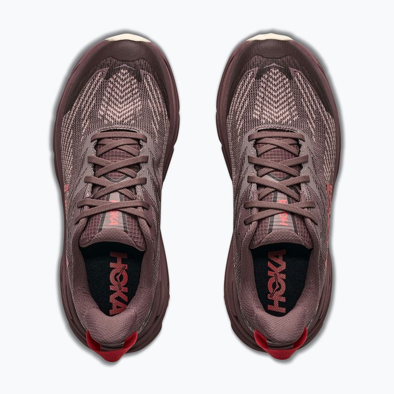 Scarpe da corsa donna HOKA Challenger 8 GTX black/varsity burgundy 5