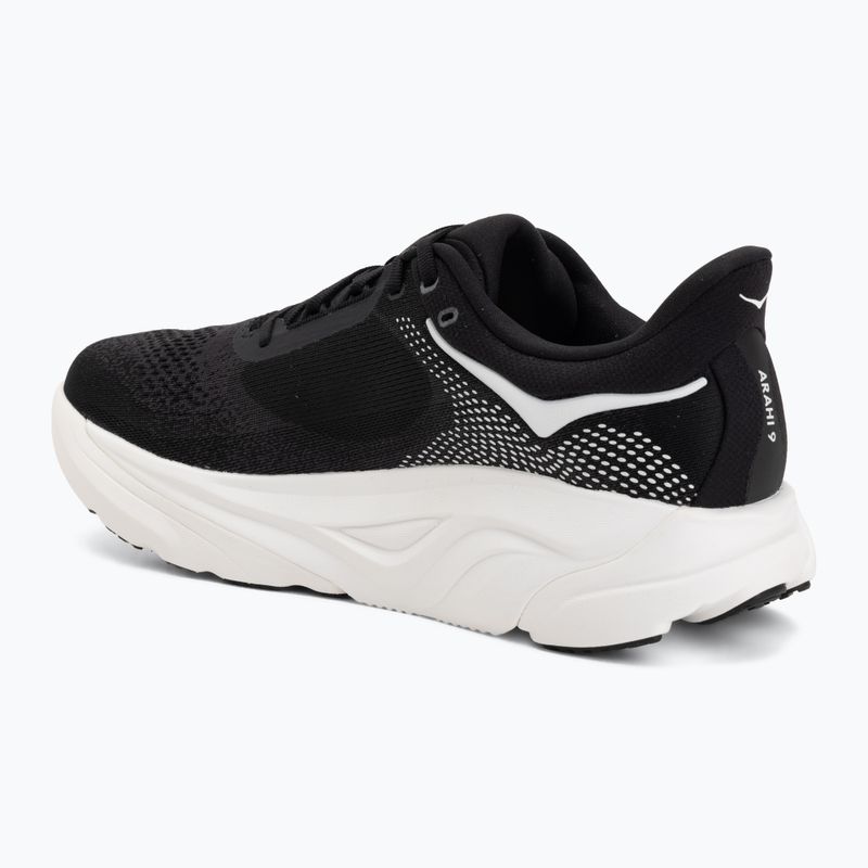 Scarpe da corsa uomo HOKA Arahi 9 black/white 3