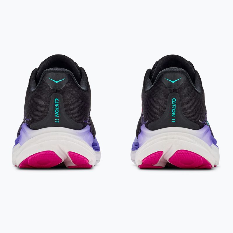 Scarpe da corsa donna Hoka Clifton 11 black/neon nebula 4