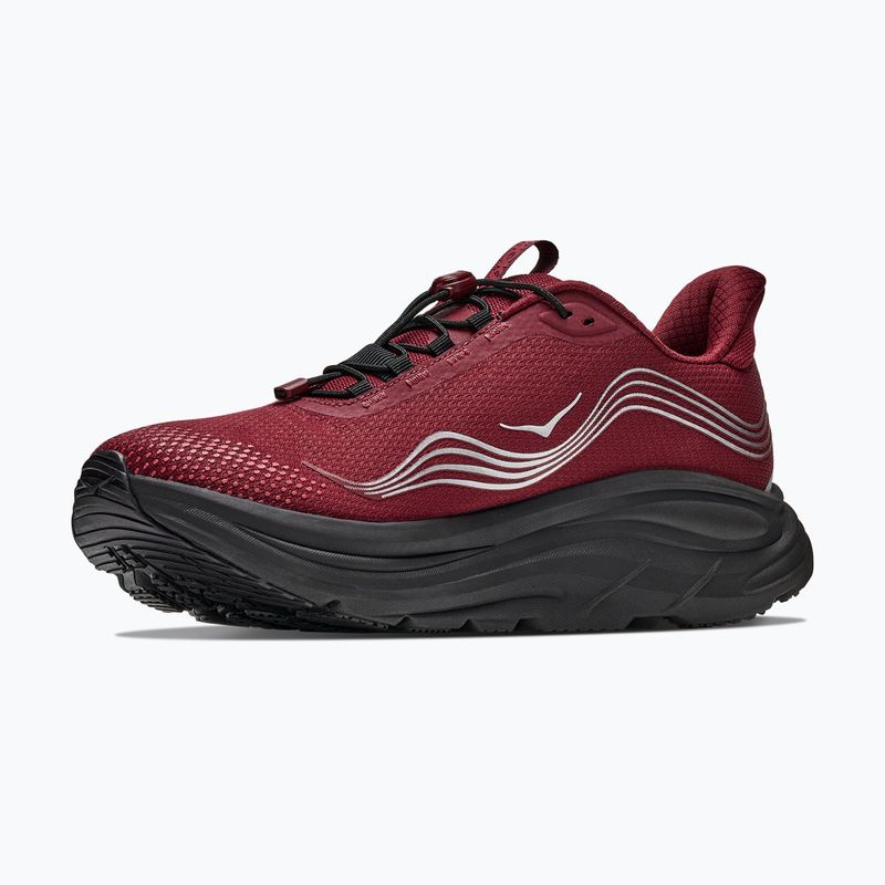 Scarpe da corsa uomo HOKA Clifton 11 GTX varsity burgundy/carbon black 4