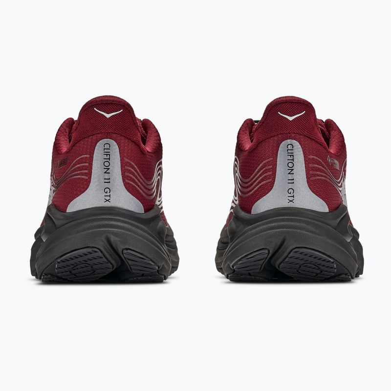 Scarpe da corsa uomo HOKA Clifton 11 GTX varsity burgundy/carbon black 6