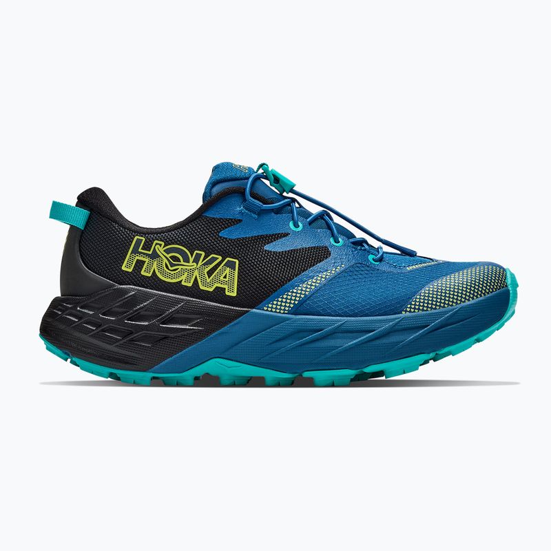 Scarpe da corsa per bambini HOKA Speedgoat 7 black/night glow blue 2