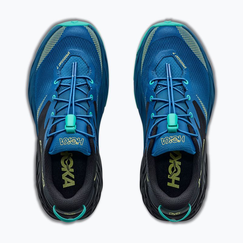 Scarpe da corsa per bambini HOKA Speedgoat 7 black/night glow blue 8