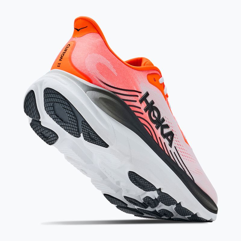 Scarpe da corsa uomo HOKA Clifton 11 Wide neon tangerine/frost 4