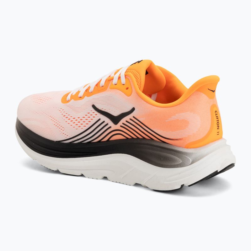 Scarpe da corsa uomo HOKA Clifton 11 Wide neon tangerine/frost 3