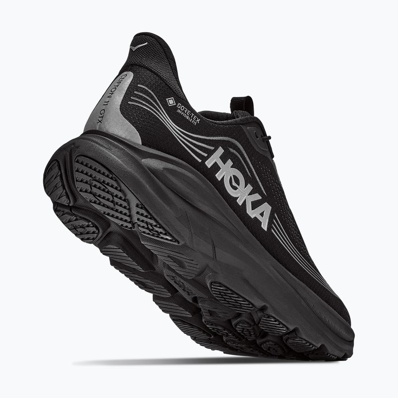 Scarpe da corsa uomo HOKA Clifton 11 GTX Wide black/black 5
