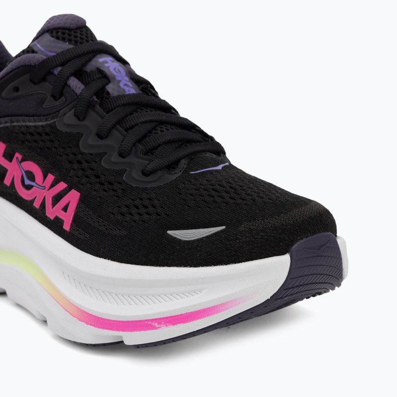 Scarpe da corsa donna HOKA Bondi 9 black/neon dragonfruit 7
