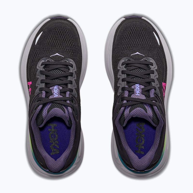 Scarpe da corsa donna HOKA Bondi 9 black/neon dragonfruit 5