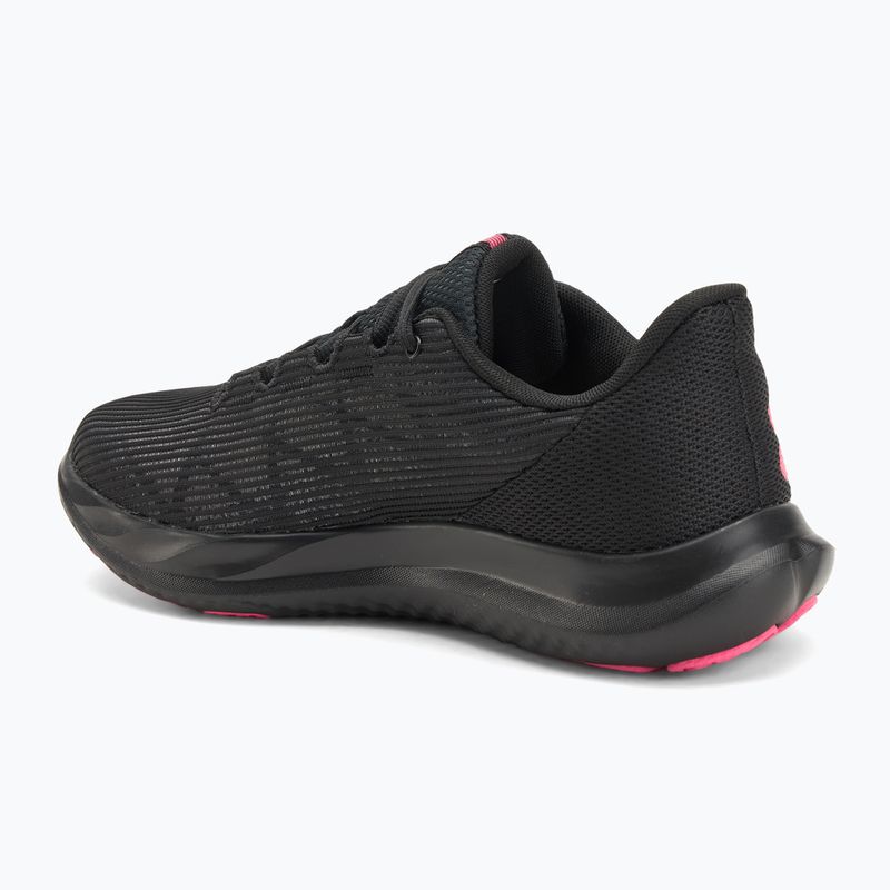 Scarpe da corsa da donna Under Armour Charged Speed Swift nero/nero/super rosa 3