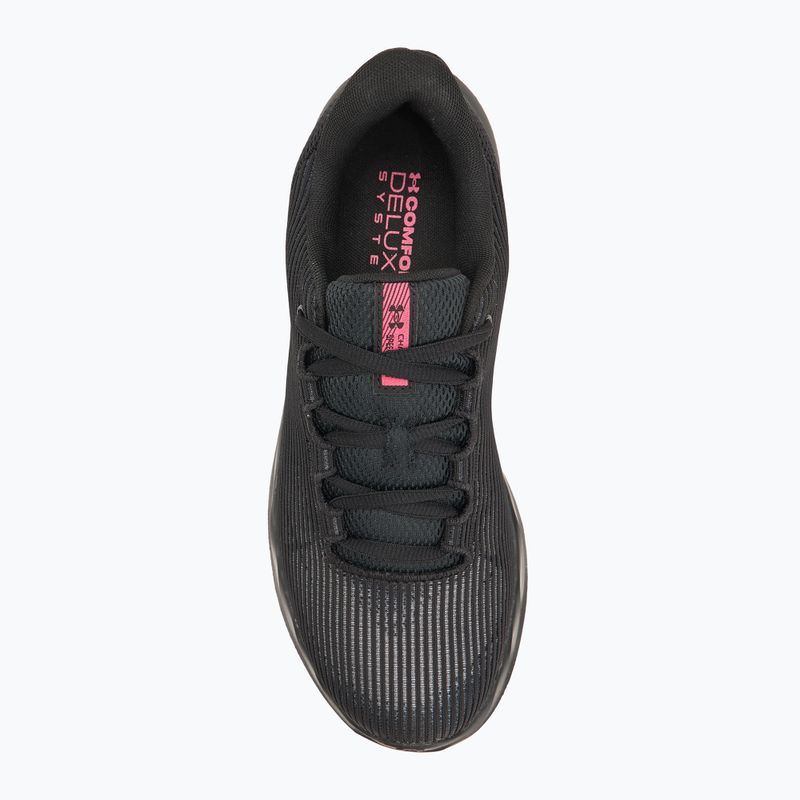 Scarpe da corsa da donna Under Armour Charged Speed Swift nero/nero/super rosa 5