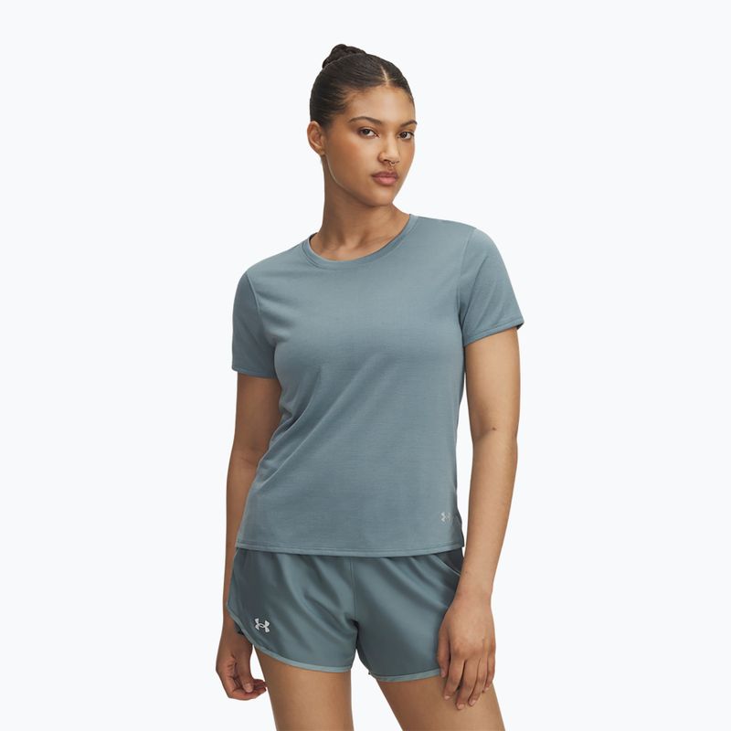 Maglietta da corsa donna Under Armour Launch jasper blue/reflective