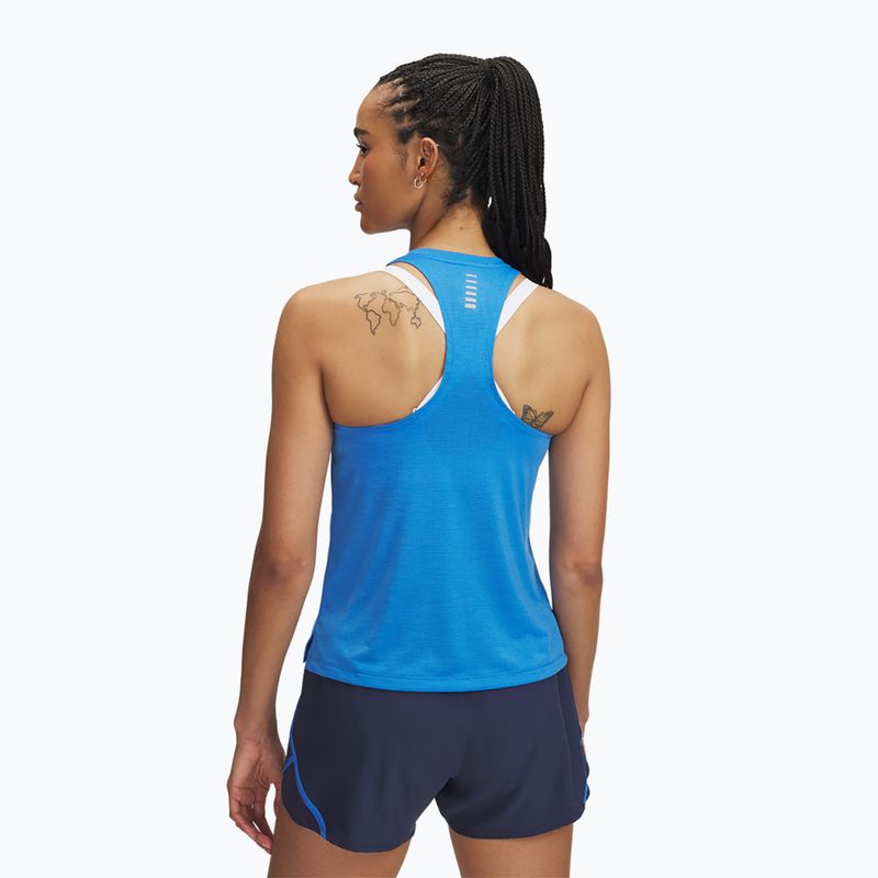 Maglietta da corsa da donna Under Armour Launch Singlet blue atlantis/reflective 2