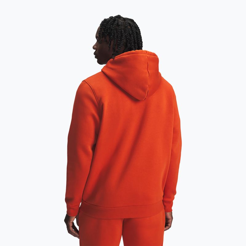Felpa da uomo Under Armour Essential Fleece Hoodie surplus orange/surplus orange 3