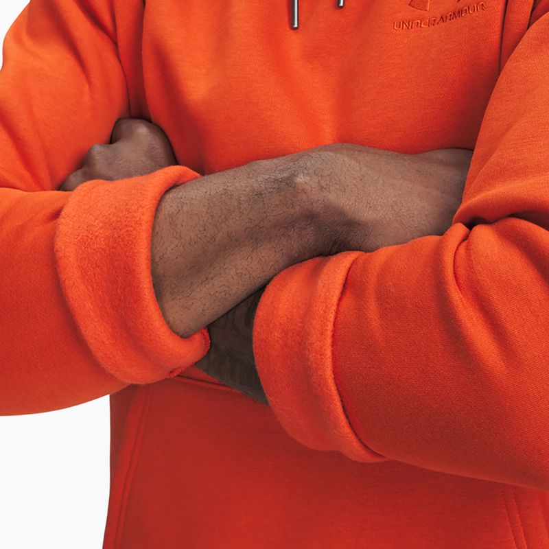 Felpa da uomo Under Armour Essential Fleece Hoodie surplus orange/surplus orange 4