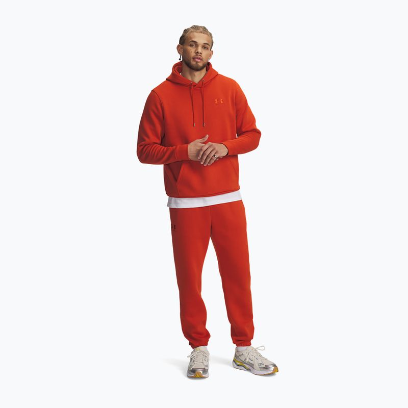 Pantaloni da allenamento uomo Under Armour Essential Fleece Joggers surplus orange/surplus orange 2