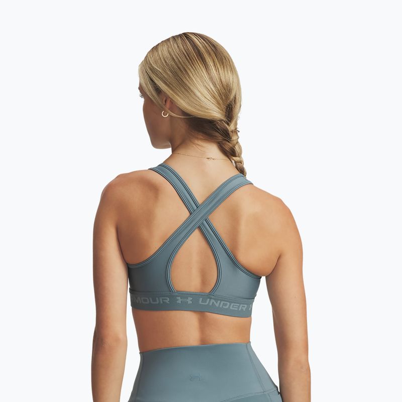Reggiseno sportivo Under Armour Crossback Mid jasper blue/serpentine 2
