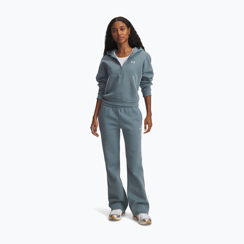 Pantaloni donna Under Armour Rival Fleece Piped jasper blue/white 2