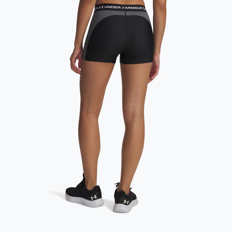 Pantaloncini da allenamento da donna Under Armour HeatGear Rib Shorty black/castlerock/white 3