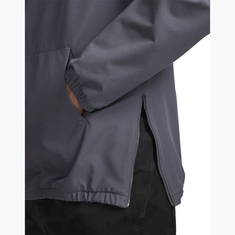 Felpa da uomo Under Armour Unstoppable Woven Hoodie Castlerock/White 3