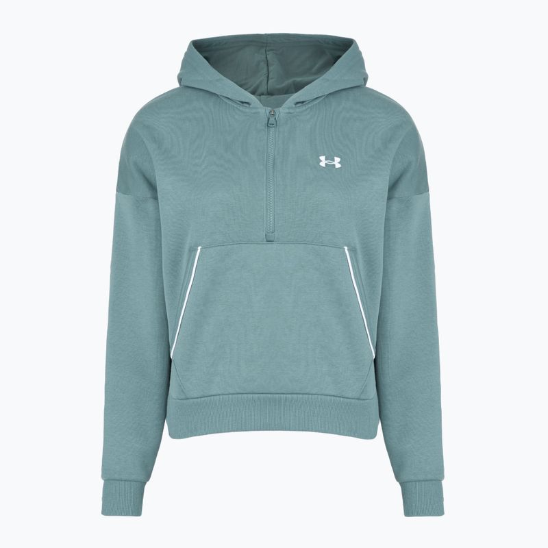 Felpa donna Under Armour Rival Fleece Piped HZ Hoodie jasper blue/white 3