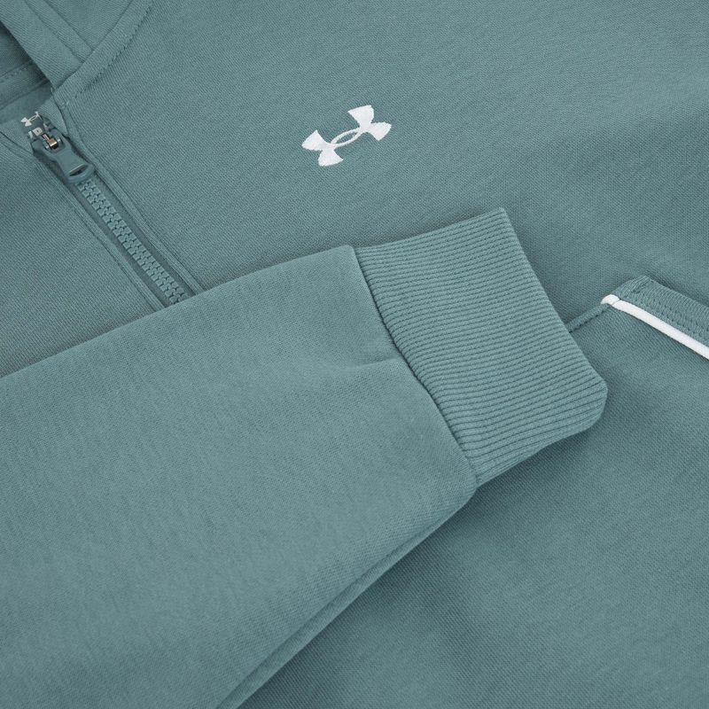 Felpa donna Under Armour Rival Fleece Piped HZ Hoodie jasper blue/white 6