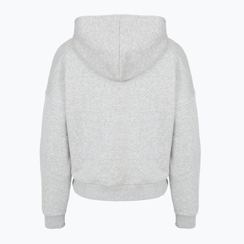Felpa da donna Under Armour Rival Fleece Piped HZ Hoodie mod gray light heather/white 4