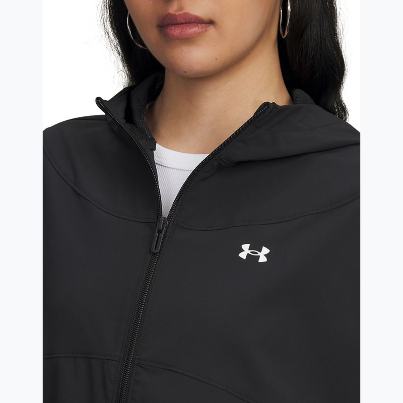 Giacca donna Under Armour Rival Woven Hoody black/black/white 3