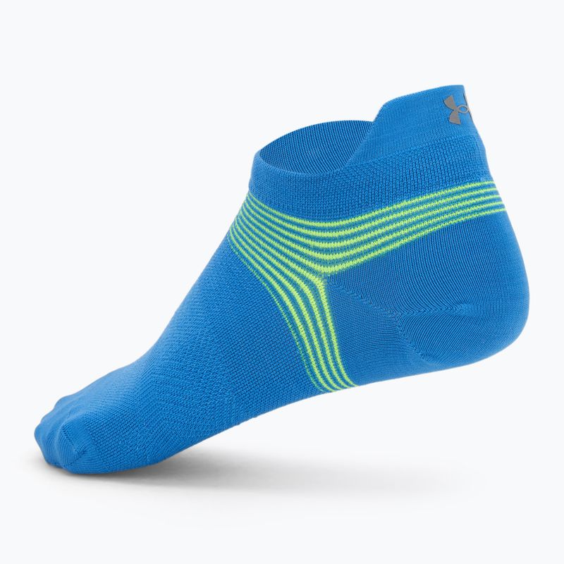 Calze da uomo Under Armour Dry Run Lite No Show 3 paia blue atlantis/black/reflective 5