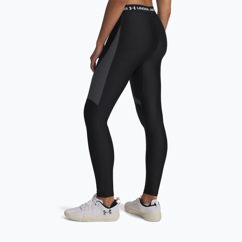 Leggings da donna Under Armour HeatGear Rib black/castlerock/white 3