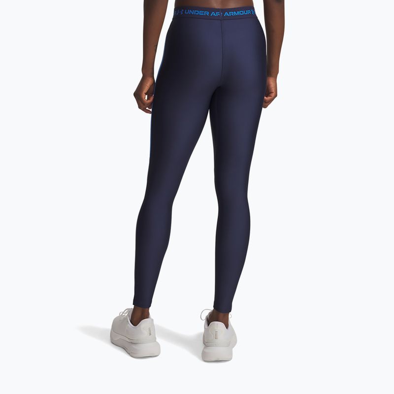 Leggings donna Under Armour HeatGear Rib washed navy/blue atlantis/blue atlantis 3