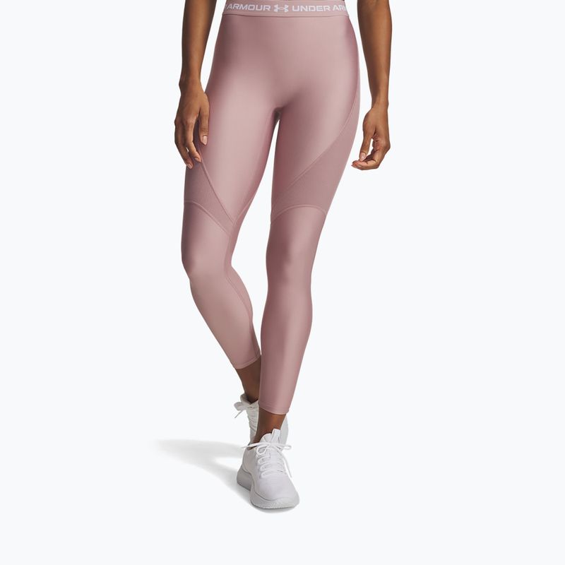 Leggings da donna Under Armour HeatGear Rib tourmaline pink/tourmaline pink/white