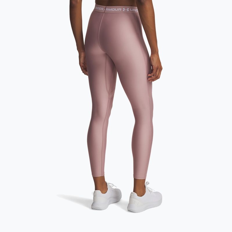 Leggings da donna Under Armour HeatGear Rib tourmaline pink/tourmaline pink/white 3