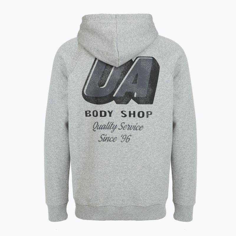 Felpa da uomo Under Armour Rival Fleece HBR Logo Hoodie mod gray light heather/castlerock 5