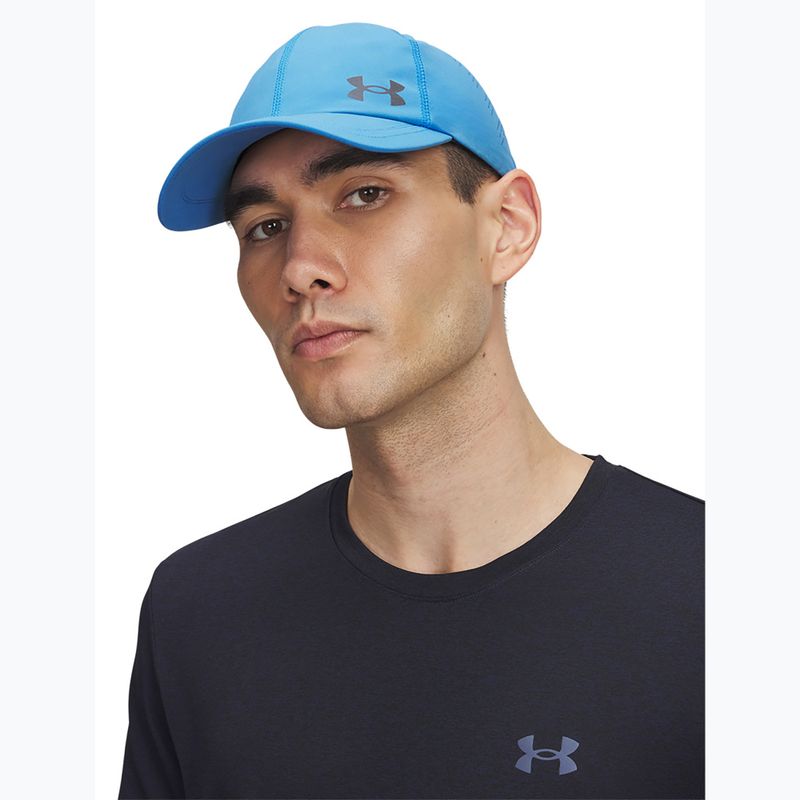 Cappellino da uomo con visiera Under Armour Launch blue/atlantis/blue atlantis/reflective