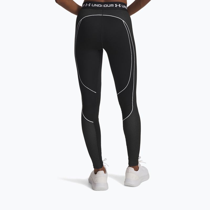Leggings da allenamento donna Under Armour ColdGear Textured black/white/white 3