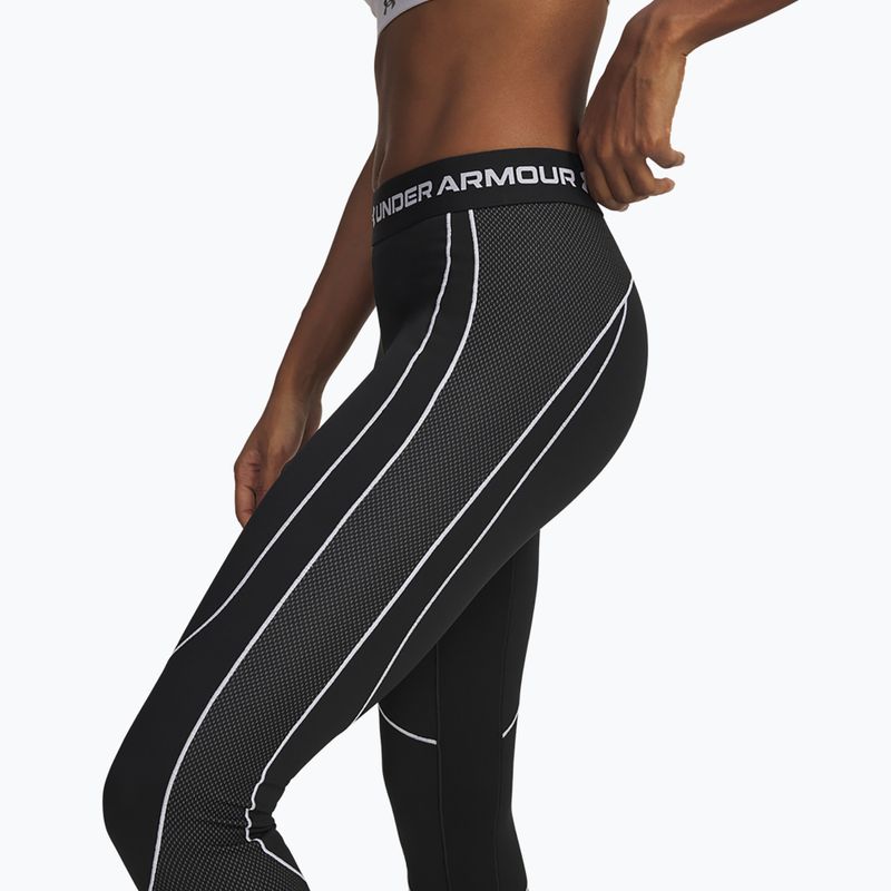 Leggings da allenamento donna Under Armour ColdGear Textured black/white/white 4