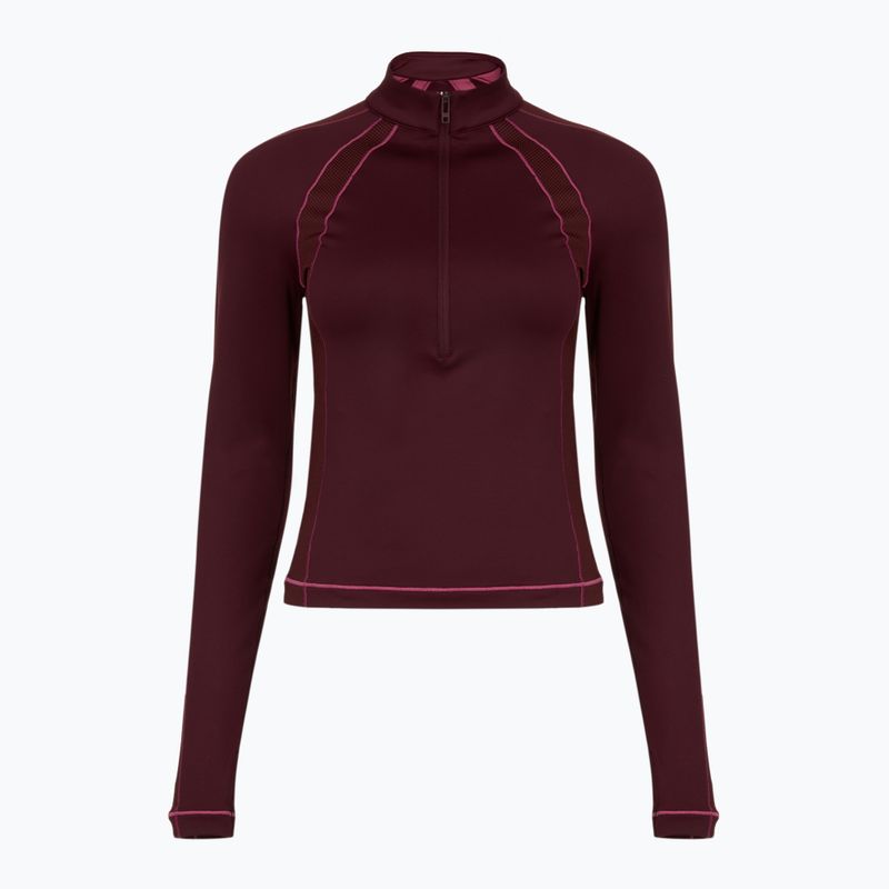 Maglia termica uomo Under Armour ColdGear Textured 1/2 Zip dark maroon/fuchsia dusk/metallic silver