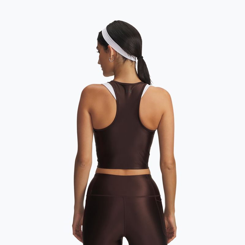 Top da allenamento donna Under Armour Motion Shine Tank kona brown/black 2