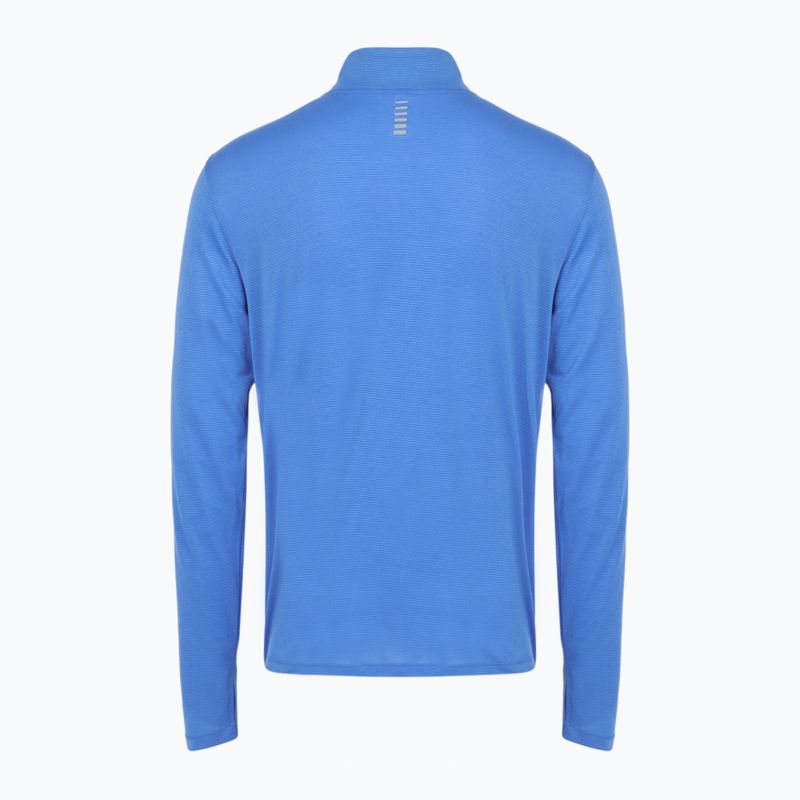 Felpa da corsa da uomo Under Armour Launch 1/4 Zip blu atlantis/riflettente 2