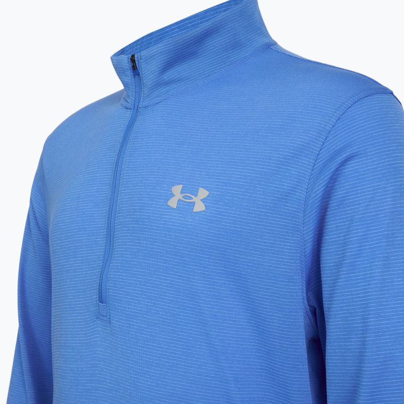 Felpa da corsa da uomo Under Armour Launch 1/4 Zip blu atlantis/riflettente 3