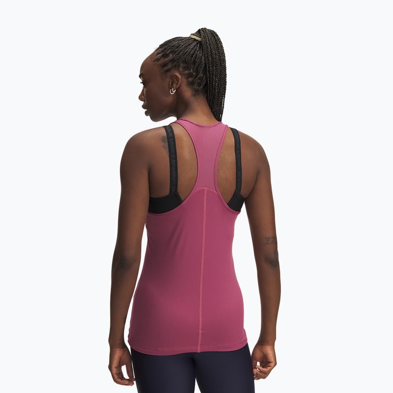 Maglia da allenamento donna Under Armour HeatGear Armour Racer fuchsia dusk/white 2