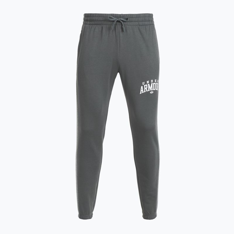 Pantaloni da allenamento uomo Under Armour Rival Fleece Colorblock castlerock/mod gray/white 4